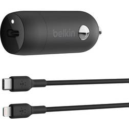 Belkin 30W USB-C PD Car Charger With PPS W/PVC,C-LTG, 1m, Black
