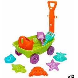 Colorbaby Sæt med legetøj til stranden Trillebør polypropylen 12 enheder