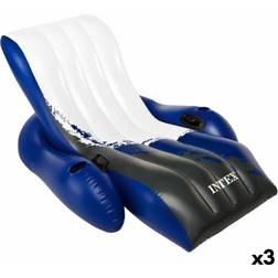 Intex Uppblåsbar stol för pool Floating Recliner Blå Vit 180,3 x 66 x 134,6 cm 3 antal