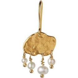 Stine A Big Gold Splash Earring – Elegant Pearls Förgyllt-Silver 925