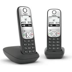 Gigaset Markkabeltelefon A690 Duo Svart/Silvrig