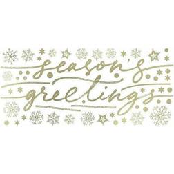 RoomMates Season's Greetings Peel and Stick Wall Decals Gold