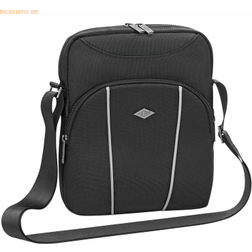 Wedo 595601 Business Messenger Bag för surfplattor upp till 10,5 tum, av polyester, många fack, fleecevaddering, justerbar axelrem, 25,0 x 7,5 x 29,5 cm svart