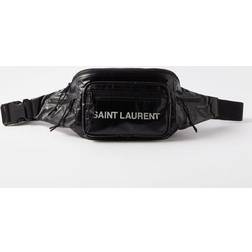 Saint Laurent Logo-print Ripstop Crossbody Bag Mens Black black ONE SIZE