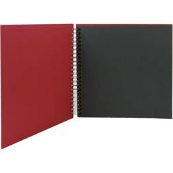 Rössler 1329452367 – S.O.H.O. Wire-O fotoalbum 290 x 290 mm, 60 svarta sidor, röd, 1 styck