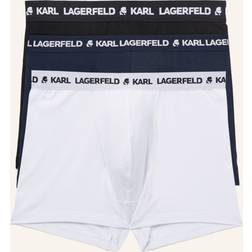 Karl Lagerfeld Logo Monochrome Trunks Pack, Man, Black/White/Navy