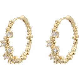 Snö of Sweden Helsinki Ring Earrings - Gold/Transparent