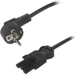 Deltaco GST18 power cable, CEE 7/7 GST18 female, black, 1m DEL-118I1