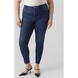 Vero Moda Curve – Mörkblå skinny jeans