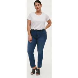 Only Caraugusta Highwaisted Straight Fit-jeans Blå 46/30