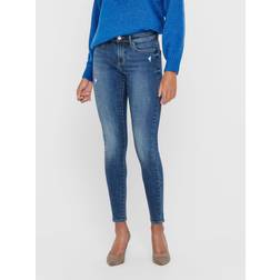 Only Onlwauw Life Mid Skinny Fit-jeans Blå XL/30