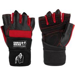 Gorilla Wear Dallas Wrist Wraps Gloves, Black/Red