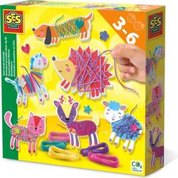 SES Creative Yarn Wrap Animals Craft Kit, 3 to 6 Years 14024