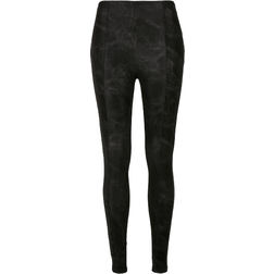 Urban Classics Women's Washed Faux Leather Trousers - Black