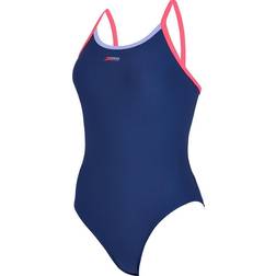 Zoggs Womens Cannon Strikeback Swimsuit Navy/Purple/Red