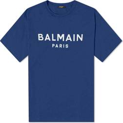 Balmain Paris Logo T-shirt - Navy/White