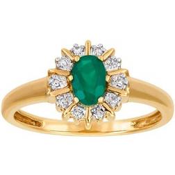 Guldfynd Ring - Gold/Diamonds/Emerald