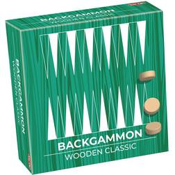 Tactic Wooden Classic Backgammon Resespel