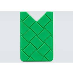 Bottega Veneta Intreccio silicone card holder - green - One fits