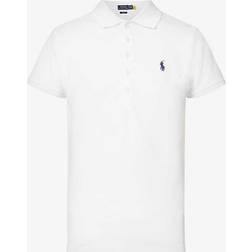 Polo Ralph Lauren Mens White Logo-embroidered Cotton-blend T-shirt