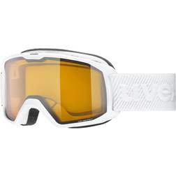 Uvex elemnt LGL skidglasögon för dam och herr kontrasthöjande imfritt synfält med förstoring white/lasergold lite-clear one