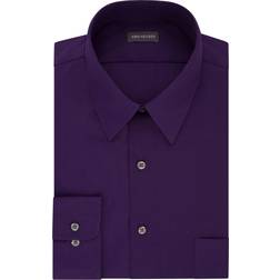 Van Heusen Fitted Solid Dress Shirt - Purple Velvet