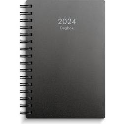 Burde Kalender 2024 Dagbok svart PP-plast