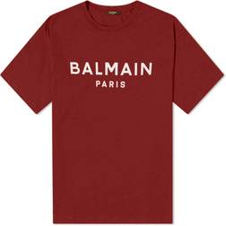 Balmain Paris Logo T-shirt - Red/White