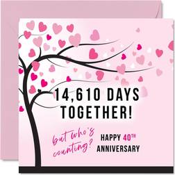 STUFF4 Cards & Invitations 14610 Days Together Wedding Anniversary