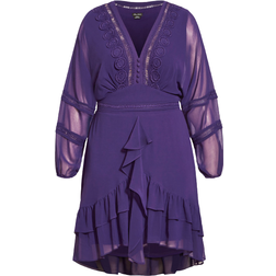 City Chic Sweetheart Dress - Purple