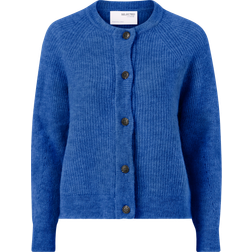 Selected Lulu Alpaca Wool Blend Cardigan - Nebulas Blue