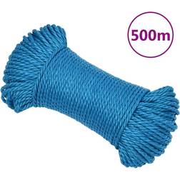 vidaXL arbejdsreb 3 mm 500 m polypropylen blå