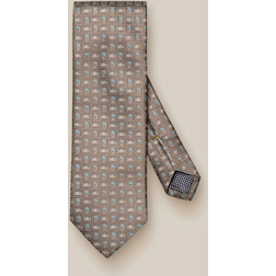 Eton Mörkgrå blommönstrad slips siden-jacquard