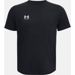 Under Armour Boys Challenger Short Sleeve Tee, Black/White, Xl=13-15 Years