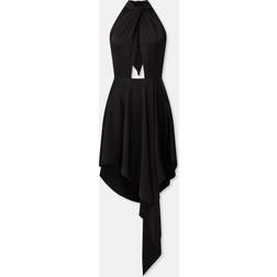 Stella McCartney Halterneck Asymmetric Midi Dress, Woman, Black