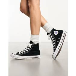 Converse – Chuck Taylor All Star – Svarta, nötta sneakers unisex-modell med höga skaft-Svart/a