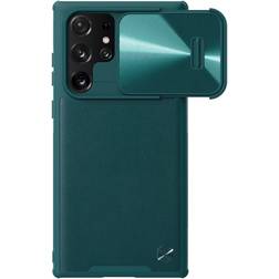 Nillkin for Samsung Galaxy S22 Ultra CamShield Leather Case S Lens Cap Cover Green