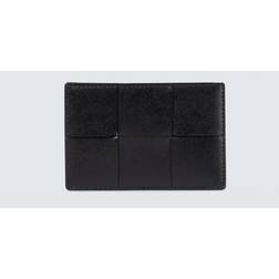 Bottega Veneta Intreccio leather cardholder - black One all