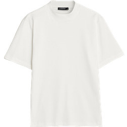J.Lindeberg Men's Ace Mock Neck Mercerized Cotton T-Shirt - White