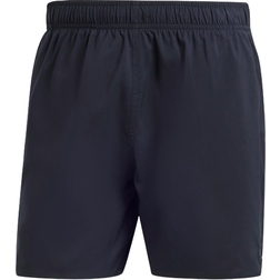 adidas Solid Clx Short-Length Swim Shorts - Black/Lucid Lemon