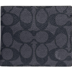 Coach 3 In 1 Wallet In Signature Canvas - Charcoal/Black