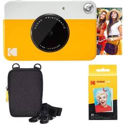 Kodak Printomatic Instant Camera gul baspaket ZINK Paper 20 ark Deluxe-fodral