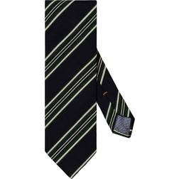 Eton Marinblå diagonalrandig slips ull och bomull