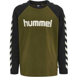 Hummel Boy's T-shirt L/S - Dark Olive (213853-6086)