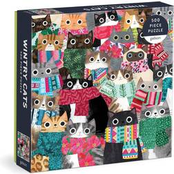 Galison Wintry Cats 500 Pieces