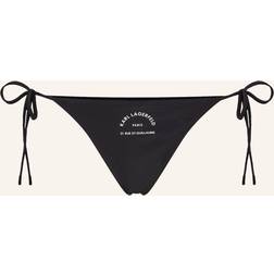 Karl Lagerfeld Rue St-guillaume String Bikini Bottoms, Woman, Black