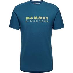 Mammut Trovat Logo T-shirt Herr blå 2023 T-shirts & Kortärmade Vardagströjor