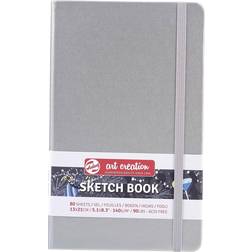 Talens Art Creation Sketchbook Shiny Silver 13x21cm 140g 80 sheets