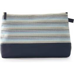 Ceannis Striped Cosmetic Large Blue