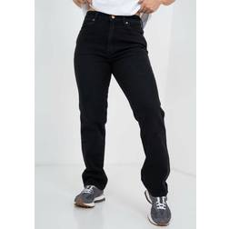 Wrangler – Svarta, raka jeans-Svart/a